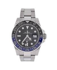 Pre-Owned Rolex Oyster Perpetual Date Gmt-Master Ii Batman Automatic Watch in Stainless Steel and Cerachrom 40mm