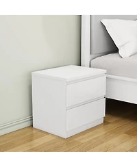 Streamdale Furniture 2-Drawer Nightstand with Handle-Free Design