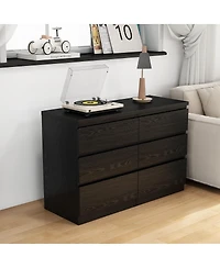 Streamdale Furniture 2pieces 19.7 inches 3-Drawer Nightstand Set, Handle-Free