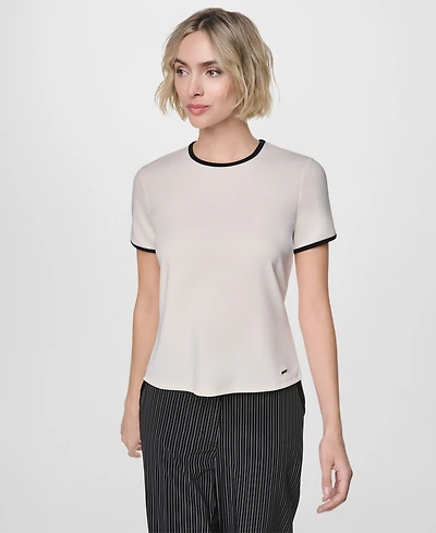 Dkny Women's Crewneck Short-Sleeve Top
