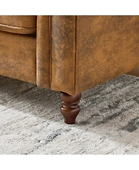 Streamdale Furniture 3+3 Chesterfield Tech Fabric Sofa Set