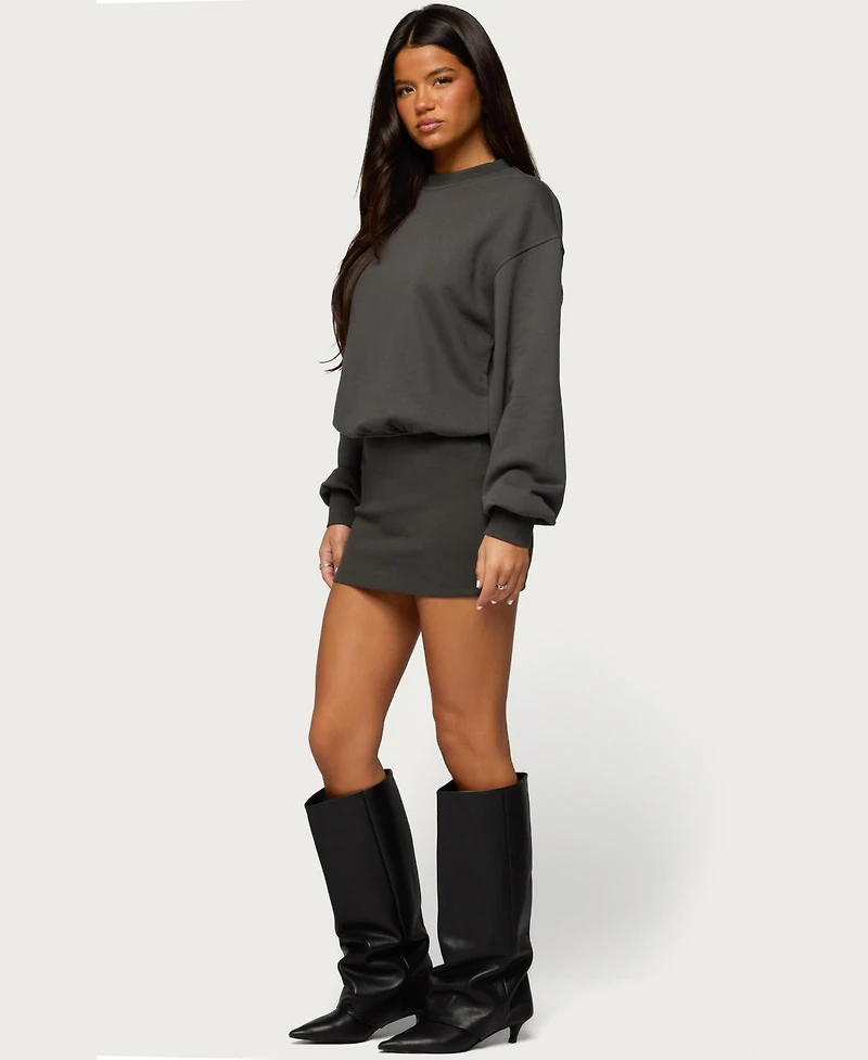 Edikted Women's Jannah Sweatshirt Mini Dress