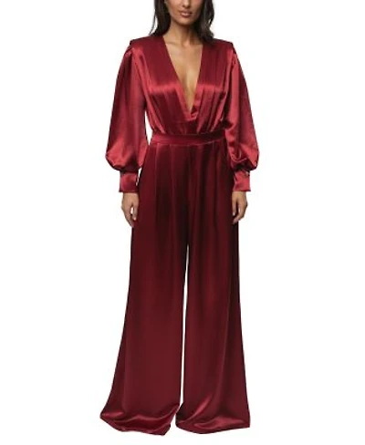 Jluxlabel Satin Radiance Bodysuit Satin Bliss Pleated Pant