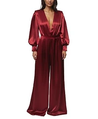 Jluxlabel Satin Radiance Bodysuit Satin Bliss Pleated Pant