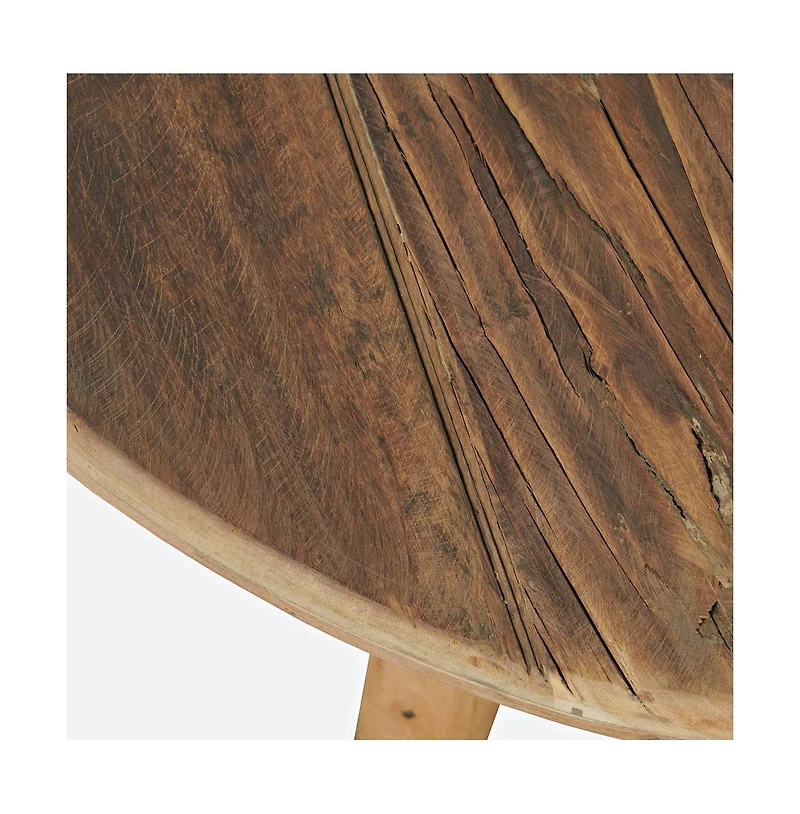 Jofran Reclamation 36" Round Rustic Reclaimed Solid Wood Coffee Table