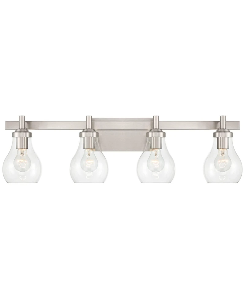 Possini Euro Design Possini Euro Danvers 31" Wide Brushed Nickel 4-Light Bath Light