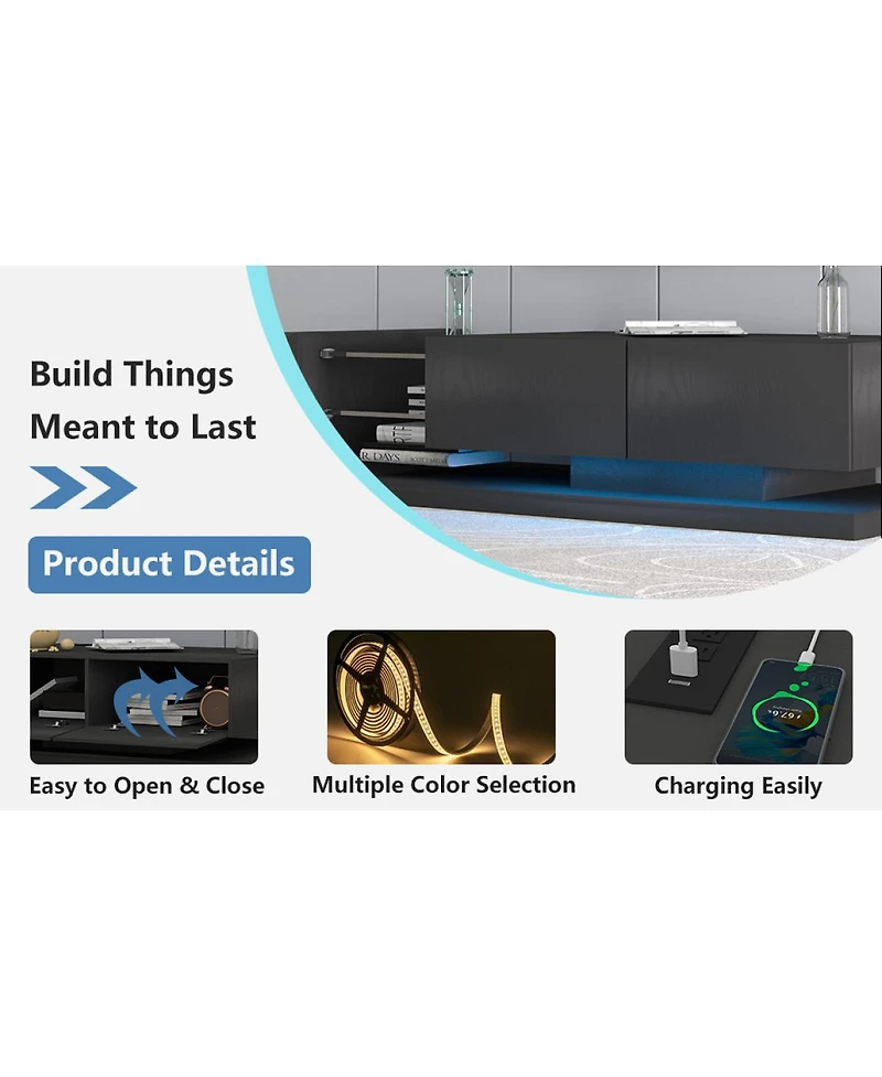 Streamdale Furniture Led Tv Stand Outlet