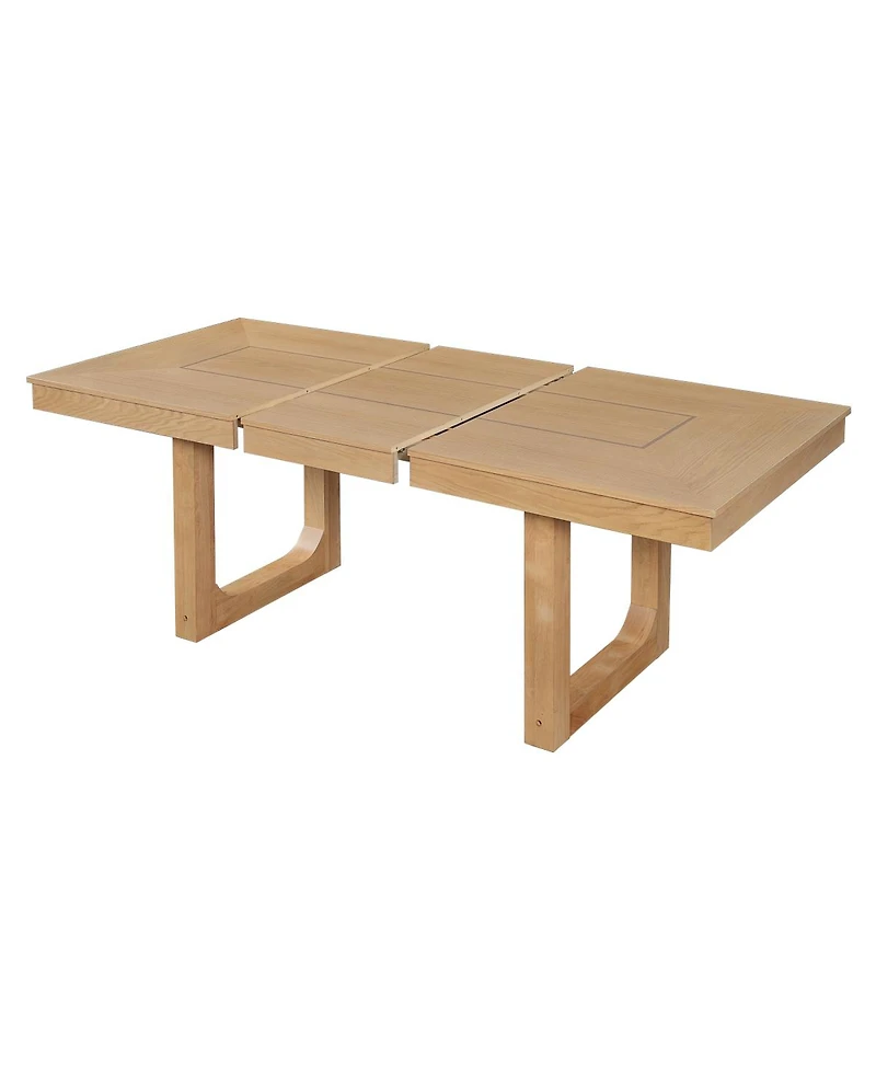 Streamdale Furniture Farmhouse Extendable Dining Table Set with 4 Chairs