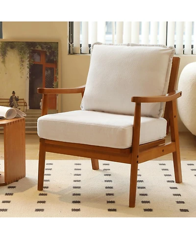 Streamdale Furniture Cozy Accent Chair with Solid Wood Frame
