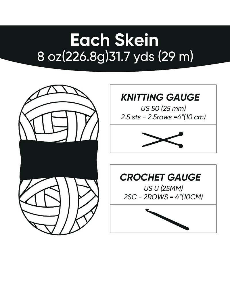 Gnuadz 64 Ounce Chunky Chenille Yarn for Hand Knitting Blanket 8 Pack
