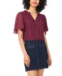 Vince Camuto Women's Tie Neck Short-Sleeve Blouse