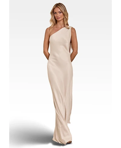 Maids to Measure Women's Cressida Satin Asymmetric Dress