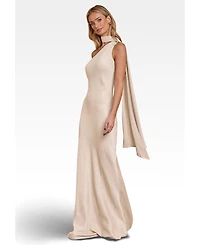 Maids to Measure Women's Cressida Satin Asymmetric Dress