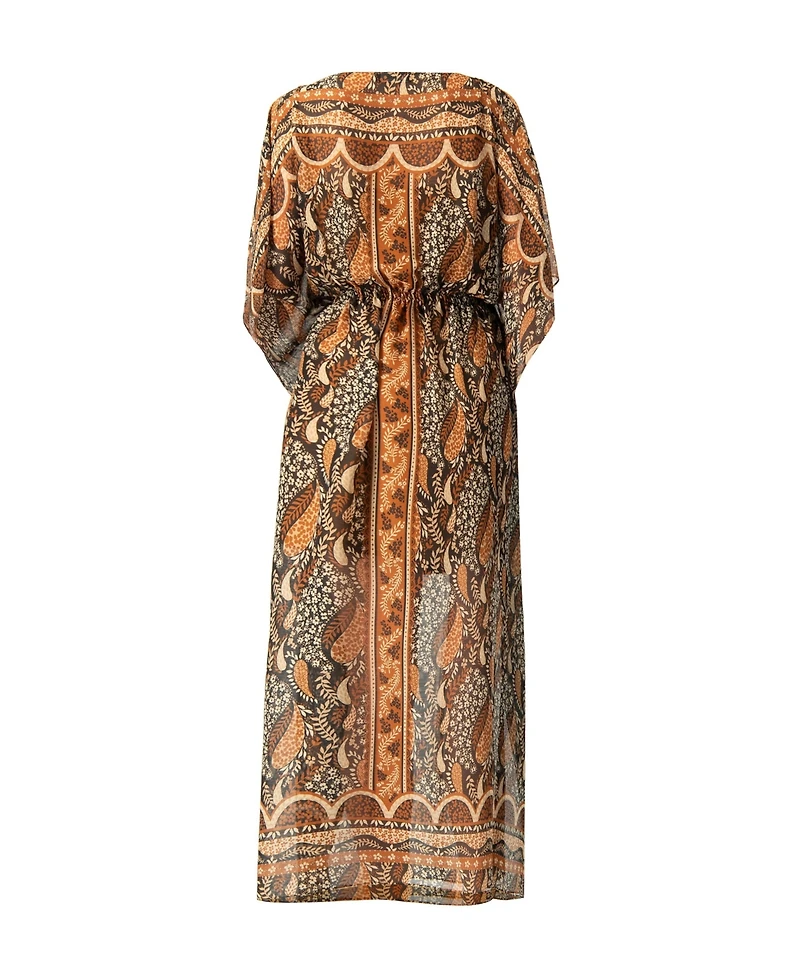 Ivonne Women's Long Batwing Sleeve Dress