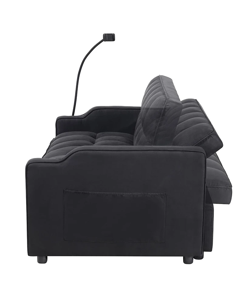 Streamdale Furniture Multifunctional Foldable Sofa Bed, Usb