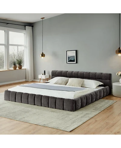 Streamdale Furniture Ca King Upholstered Platform Bed