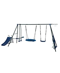 Streamdale Furniture Boys Thrilling Saucer Swingset with Slide