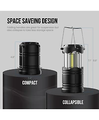 Gnuadz 4 pack Led Camping Lantern Flashlight Portable Collapsible Hanging Emergency Light