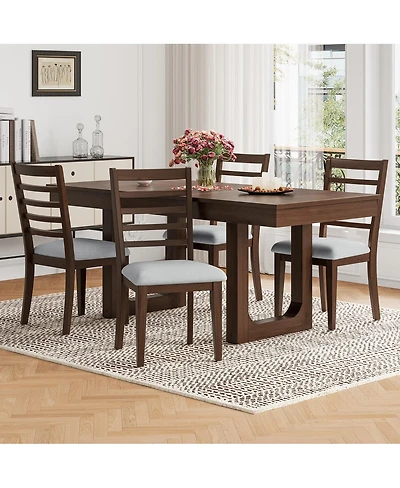 Streamdale Furniture Farmhouse Upholstered Dining Chairs Set.