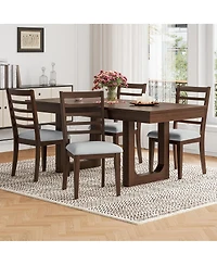 Streamdale Furniture Farmhouse Upholstered Dining Chairs Set.