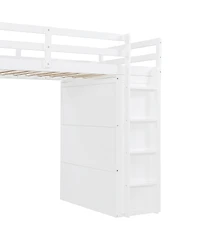 Streamdale Furniture Twin size Loft Bed with Drawers, Desk, and Wardrobe