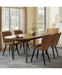 Streamdale Furniture Modern Pu Leather Dining Chairs