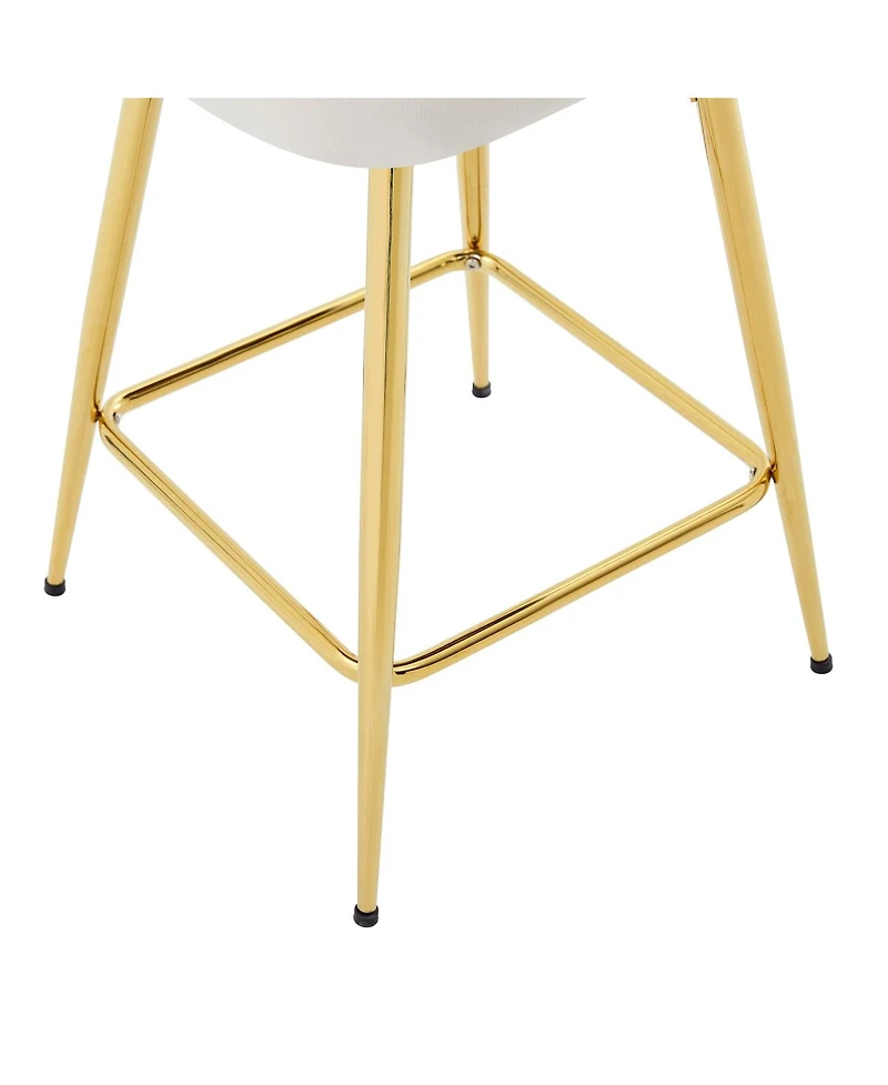Streamdale Furniture Velvet Braided Bar Stools Set of 2
