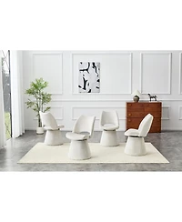 Streamdale Furniture Modern Chenille Accent Chair with Hollow Back