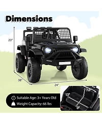 Slickblue 24V Electric Ride On Car for Kids with Parent Remote, Music and Lights