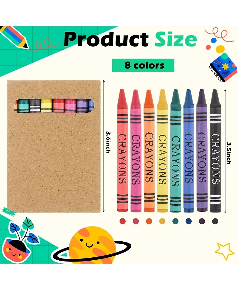 Gnuadz Crayons Bulk Mini Wrapped Wax Party Classroom