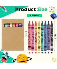 Gnuadz Crayons Bulk Mini Wrapped Wax Party Classroom