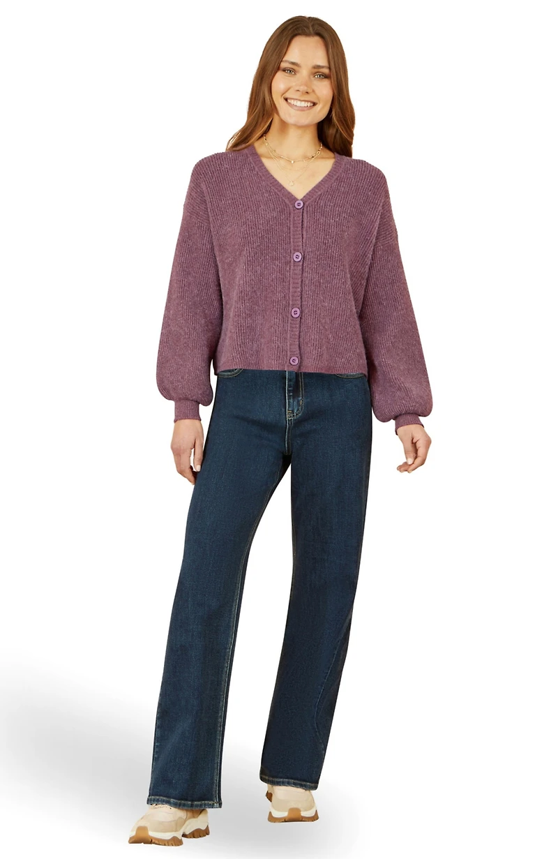 Yumi Women's Marl Knit Cardigan