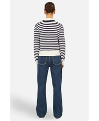 Yumi Women's Stripe With Bow Detail Cardigan