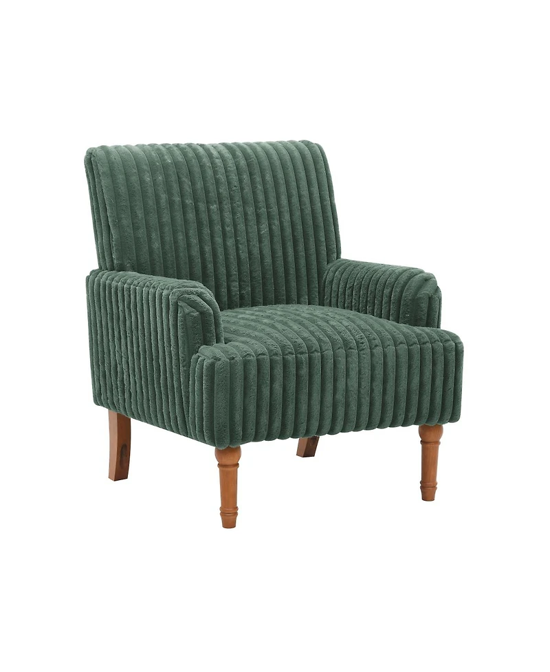 Streamdale Furniture Corduroy Accent Chair with Wood Legs