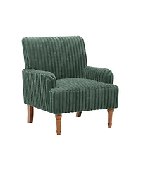 Streamdale Furniture Corduroy Accent Chair with Wood Legs
