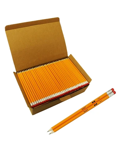 Gnuadz Wood-cased 2 Pencils Pre-sharpened With Erasers Hb Lead For Writing Drawing Sketching