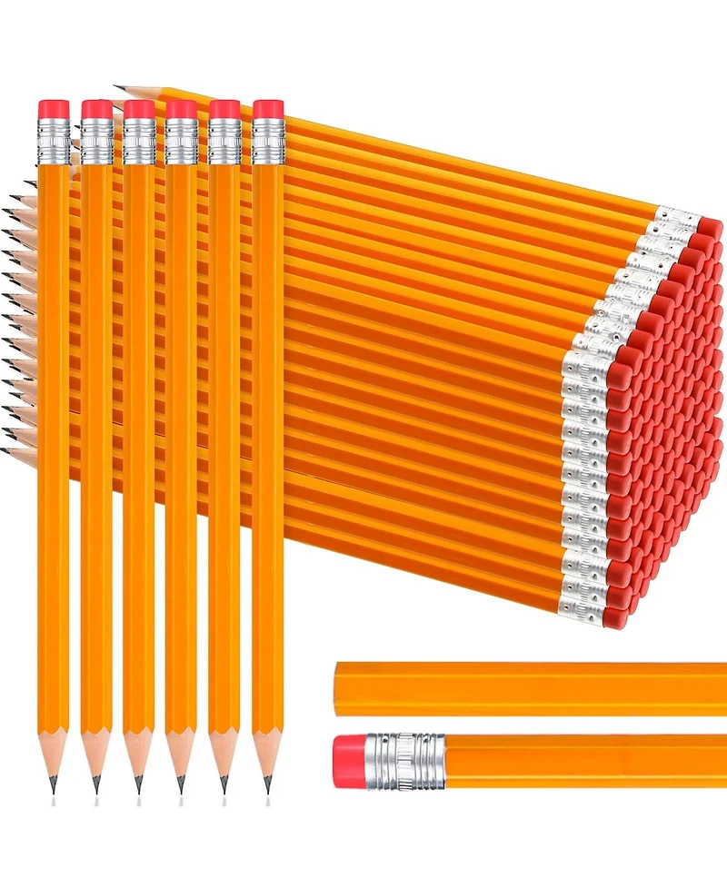 Gnuadz Pencils Bulk Erasers Unsharpened Wood Hb School Supplies 400-count
