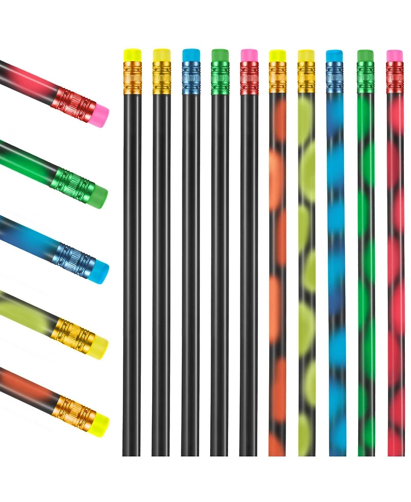Gnuadz Color Changing Mood Pencil Eraser Wooden Heat Activated Thermochromic Student Gift Party Favor