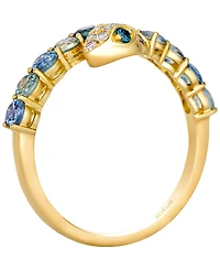 Le Vian Montana Sapphire (3/4 ct. t.w.) & Diamond (1/6 ct. t.w.) Ring in 14k Honey Gold