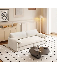 Streamdale Furniture 66" Queen Pull Out Sofa Bed with Storage - Velvet Loveseat Sleeper