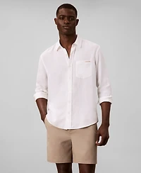 Calvin Klein Men's Straight-Fit Linen Shorts