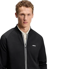 Boss by Hugo Men's Triangle-Jacquard Zip-Up Sweatshirt
