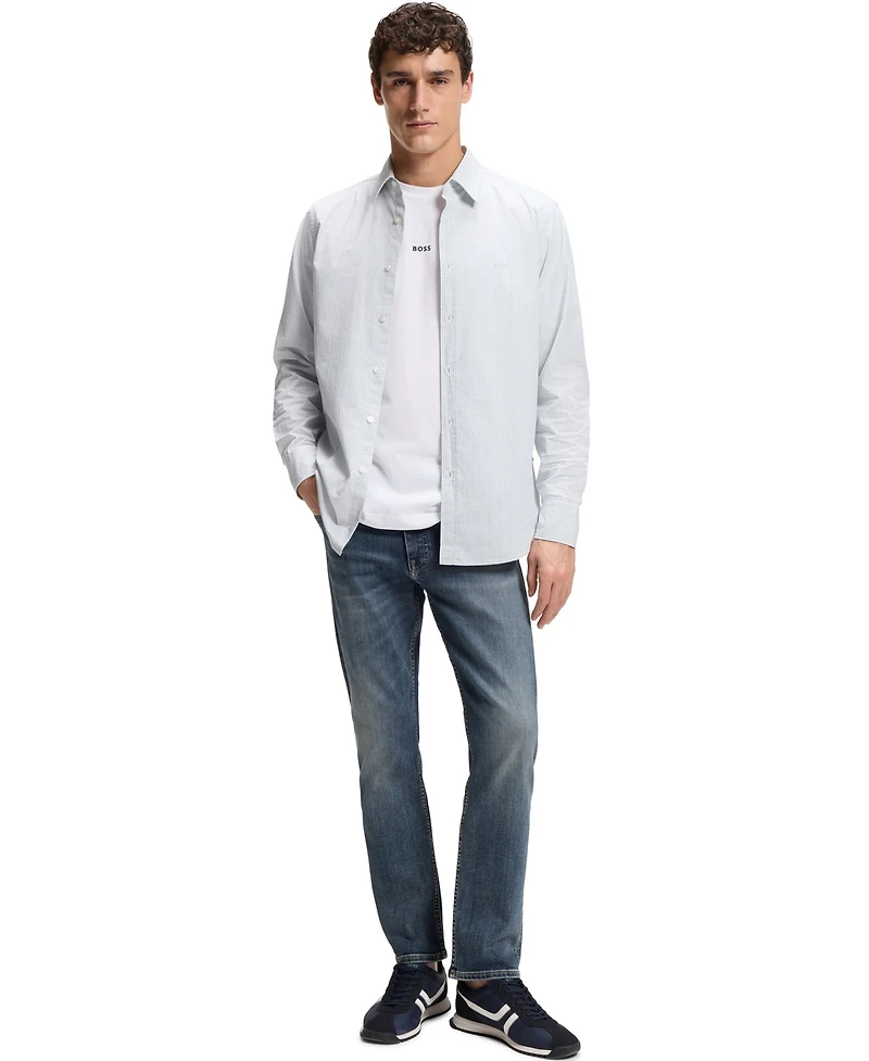 Boss by Hugo Men's Stretch-Cotton Blend Slim-Fit Jeans