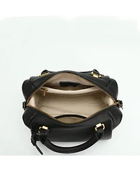 Susu Women's Pebbled Leather Top Handle Satchel Bag Structured Crossbody Purse Handbag