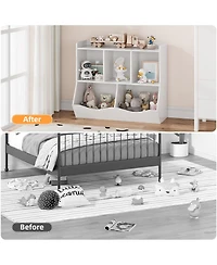 homfan Kids' Toy Storage Organzr with Open Compartments and Tilt-Front Bins