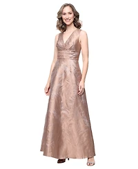 Alex Evenings Petite V-Neck Sleeveless Gown