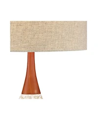 360 Lighting Mid Century Modern Table Lamp with Dimmer 30" Tall Ceramic Shade for Bedroom Bedside