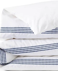 Lands End 400 Thread Count Premium Supima Cotton No Iron Sateen Embroidered Duvet Bed Cover