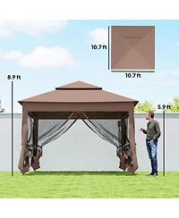 Outsunny 11' x Pop-Up Gazebo Canopy with Carrying Bag