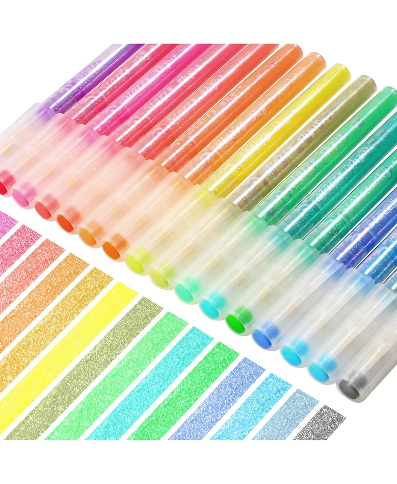 Gnuadz Glitter Highlighters Chisel Tip Sparkle No Bleed Pastel Markers